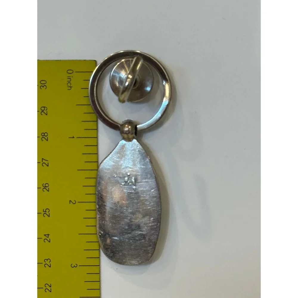 Our Lady of Guadalupe Religious Keychain Silver Tone Yellow Holographic Image